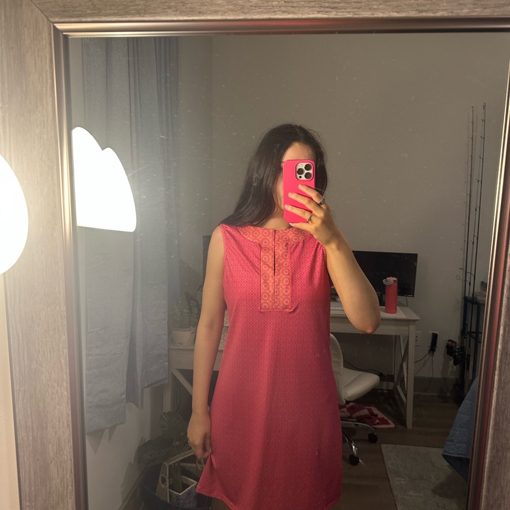 Cabana Life Pink V-Neck Sleeveless Sundress